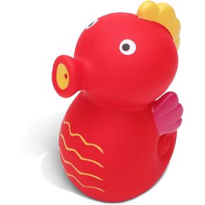 DolliBu Seahorse Bath Buddy Squirter - لعبة حمام مطاطية عائمة على شكل فرس البحر الأحمر، لعبة ممتعة لرش الماء في وقت الاستحمام للأطفال الصغار، لعبة حيوانات لطيفة للحياة البحرية لحوض الاستحمام والشاطئ وحمام السباحة للفتيات والفتيان in Saudi Arabia