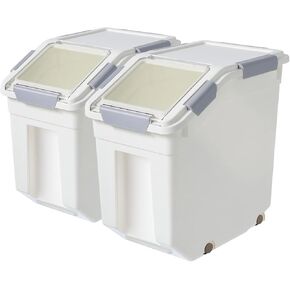CITY BABY 2 Pack Airtight Flour Storage Container With Scoop,Dry Food, Sugar, Baking Supplies,Rice Container Set -BPA Free- Pet Food Storage Container,Dog Cat Birds Food Bin(50LB) in Saudi Arabia