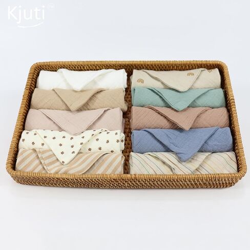 Baby Organic Muslin 100% Cotton Washcloths - 4 Layer Hypoallergenic Saliva Soothe Body Face Towel- aprox 9x9 inch -Newborn Essentials - Boys and Girls (6Pack Random Colors) in Kuwait