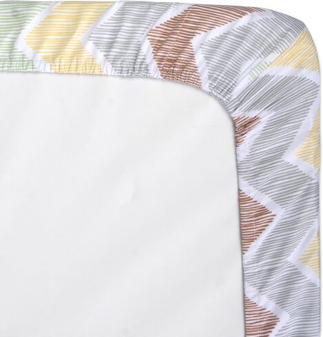Standard Microfiber Fitted Crib Sheets for Baby Girl, Boy & Neutral, 2 Pack - 28x52 (Jungle & Chevron) in Saudi Arabia