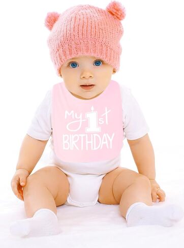 Aiden's Corner Handmade Cute Baby Boy Girl First Birthday Smash Cake Bibs - Birthday Bib in Kuwait