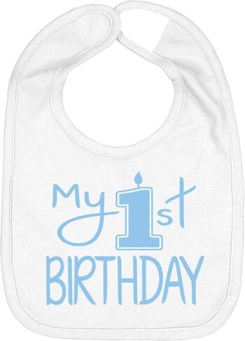 Aiden's Corner Handmade Cute Baby Boy Girl First Birthday Smash Cake Bibs - Birthday Bib in Kuwait