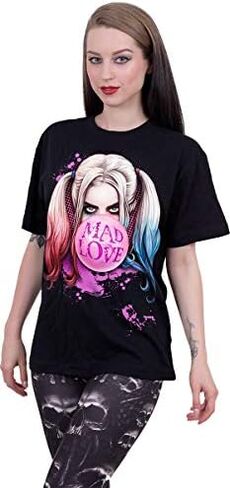 DC Comics - Harley Quinn - Mad Love - Front Print T-Shirt Black in Saudi Arabia