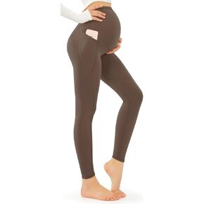 JOYSPELS Smooth Feeling Maternity Leggings Over The Belly with Pockets Workout Pregnancy Pants in Saudi Arabia