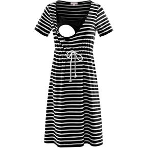 Bhome Nursing Tank Dress Maternity Sleeveless Breastfeeding Dress Casual Knee Length
