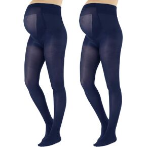 CALZITALY 2 Pairs Maternity Tights, 40 DEN Pregnancy Opaque Pantyhose Multi Colors, S - XL, Made In Italy in Saudi Arabia