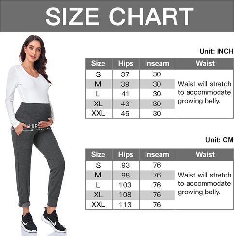 PACBREEZE Women's Maternity Pants Lounge Workout Joggers Over The Belly Pajama Sweatpants Stretchy Pregnancy Pants in Kuwait