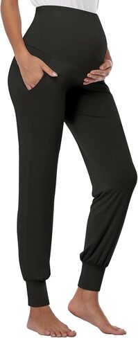 PACBREEZE Women's Maternity Flare Pants, Lounge Casual Pajamas Pants, Stretchy Bootcut Pregnancy Pants, S-XXL in Saudi Arabia