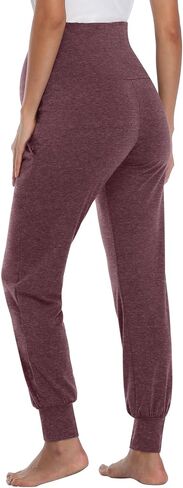 AMPOSH Women's Maternity Pants Stretchy Lounge Workout Sweatpants Casual Loose Comfy Pregnancy Joggers with Pockets in Saudi Arabia