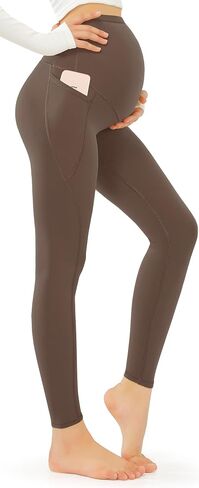 JOYSPELS Smooth Feeling Maternity Leggings Over The Belly with Pockets Workout Pregnancy Pants in Saudi Arabia