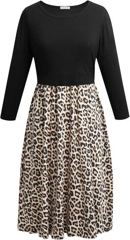 Smallshow Women's 3/4 Sleeve Maternity Nursing Dress for Breastfeeding | Double Layers,Easy Breastfeeding in Saudi Arabia
