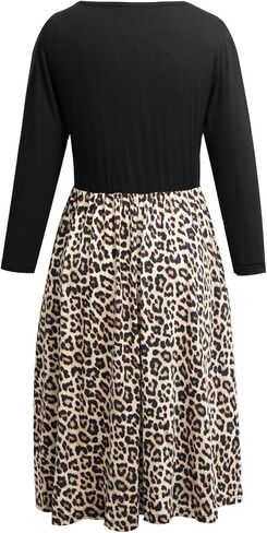Smallshow Women's 3/4 Sleeve Maternity Nursing Dress for Breastfeeding | Double Layers,Easy Breastfeeding in Saudi Arabia