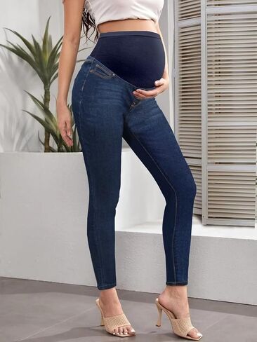 Hybrid & Company Maternity Women's Super Comfy Ultra Stretch Skinny Jeans in Kuwait