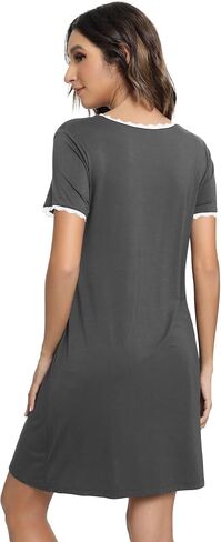 WiWi Soft Viscose from Bamboo 3 in 1 Maternity/Delivery/Nursing Labor Nightgowns Breastfeeding Sleep Shirt Gowns S-XXL in Saudi Arabia
