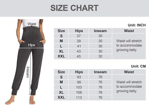 fitglam Women's Maternity Pants Over Belly Lounge Pajamas Clothes Pregnancy Must Haves Joggers with Pockets in Saudi Arabia