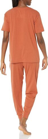 Amazon Essentials Women's Soft Cotton Modal Maternity and Nursing Pajamas, Short Sleeve Loungewear Sleepwear Set with Pants in Saudi Arabia