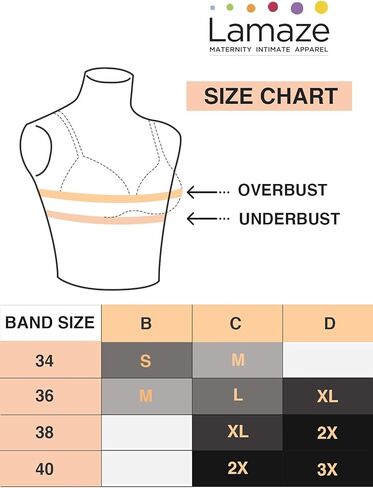 Lamaze - ملابس حميمة للنساء، حمالة صدر قطنية للنوم والرضاعة، مخططة in Kuwait