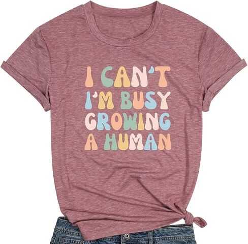 Tewmeu Mama Shirts for Women Funny Pregnancy Announcement Shirt | boy mom gifts，rock mama skull shirts，mama bear shirt in Saudi Arabia