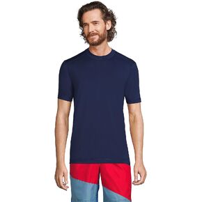 تيشيرت السباحة الرجالي ذو الأكمام القصيرة من Lands' End للحماية من الطفح الجلدي in Kuwait