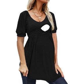 تي شيرتات CzzzyL للسيدات للرضاعة الطبيعية صيفية بأكمام قصيرة كاجوال للرضاعة in Kuwait