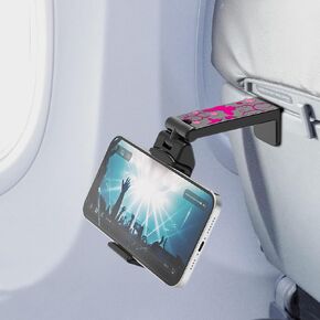 Travel Accessories, Universal Seat Back Tray Table Phone Clip Holder, Adjustable Pocket Size Hands Free Phone Holder Airplane Travel Essentials Compatible with iPhone and Android in Kuwait