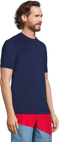 تيشيرت السباحة الرجالي ذو الأكمام القصيرة من Lands' End للحماية من الطفح الجلدي in Kuwait