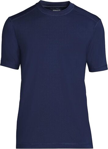 تيشيرت السباحة الرجالي ذو الأكمام القصيرة من Lands' End للحماية من الطفح الجلدي in Kuwait