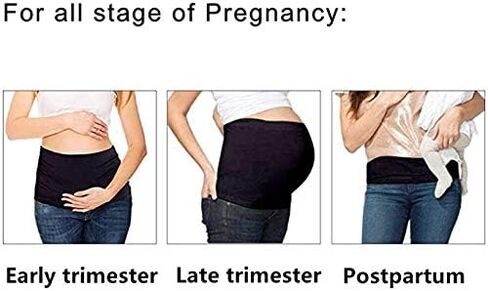 Womens Maternity Belly Band for Pregnancy Non-slip Silicone Stretch Pregnancy Support Belly Belt Bands… in Kuwait