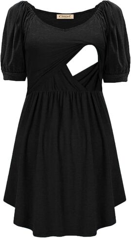 تي شيرتات CzzzyL للسيدات للرضاعة الطبيعية صيفية بأكمام قصيرة كاجوال للرضاعة in Kuwait