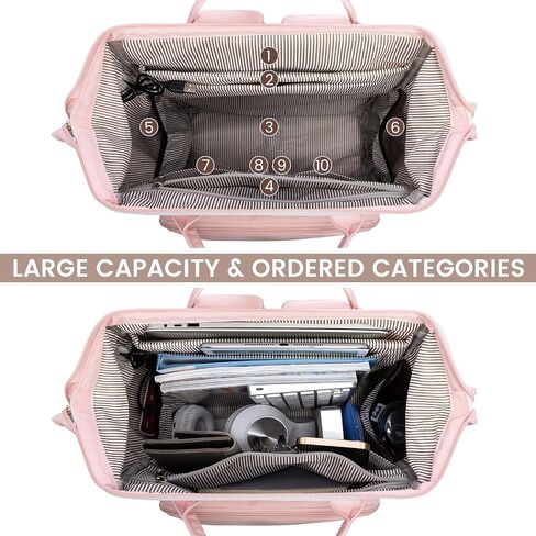 LOVEVOOK Laptop Backpack for Women, 15.6 Inch Work Business Backpacks Purse With Large Capacity, Waterproof Nurse Bag College Bookbag for School, Waterproof Casual Daypack for Travel in Saudi Arabia