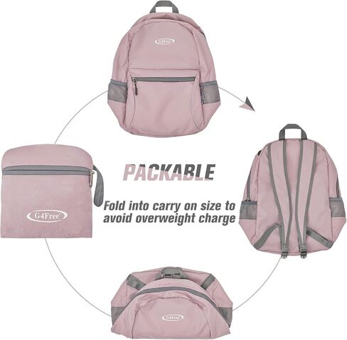 G4Free 20L Small Packable Travel Hiking Backpack for Men Women | Lightweight Foldable Waterproof Daypack for Outdoor, Black in Kuwait