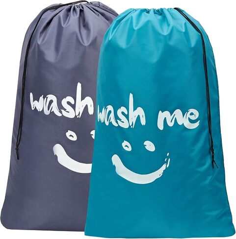 HOMEST XL Wash Me Travel Laundry Bag, Dirty Clothes Organizer Large Enough to Hold 4 Loads of Laundry Easy Fit a Laundry Hamper or Basket Black in Saudi Arabia