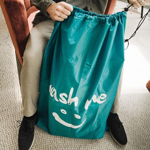 HOMEST XL Wash Me Travel Laundry Bag, Dirty Clothes Organizer Large Enough to Hold 4 Loads of Laundry Easy Fit a Laundry Hamper or Basket Black in Saudi Arabia
