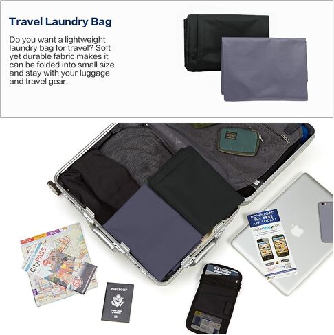 HOMEST XL Wash Me Travel Laundry Bag, Dirty Clothes Organizer Large Enough to Hold 4 Loads of Laundry Easy Fit a Laundry Hamper or Basket Black in Saudi Arabia