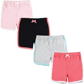 Hudson Baby Unisex Baby and Toddler Shorts Bottoms 4-Pack, Coral, 2 Toddler in Kuwait