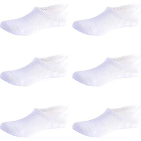 Marchare Girls Seamless No Show Socks Boys Low Cut Socks Kids Breathable Cotton Socks 6 Pairs