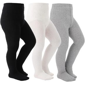 Marchare Baby Girls Tights Cable Knit Solid Leggings Winter Warm Stockings For Toddler Girls 2/3 Pack 2-10 Years in Saudi Arabia