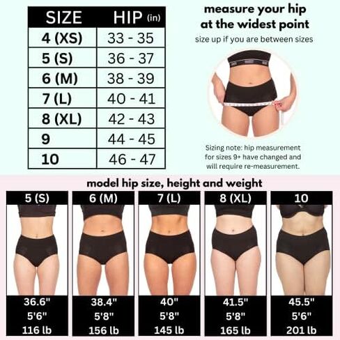 لباس داخلي ماص من بامبودي: ملابس داخلية للنساء - الدورة الشهرية، وبعد الولادة، وناعمة أثناء الحمل، وقابلة للتنفس - 4 سدادات قطنية in Kuwait