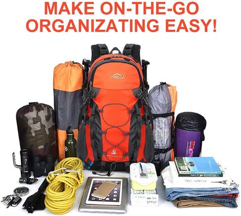 INOXTO lightweight Hiking Backpack 35L/40L Hiking Daypack with Waterproof Rain Cover for Travel Camping Outdoor Men and Women in Kuwait