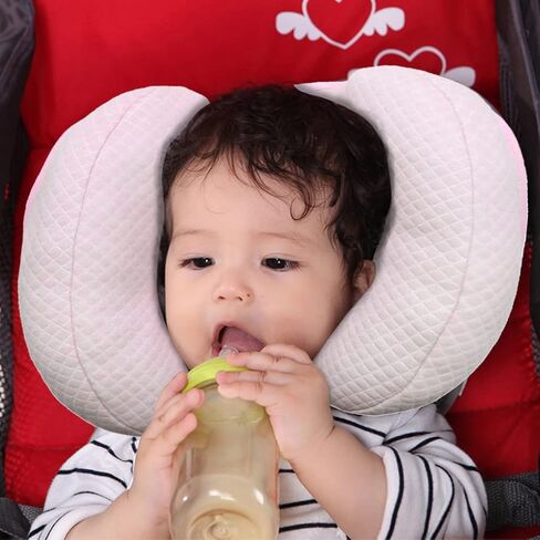 وسادة سفر Blublu Park Baby 2 في 1، وسادة داعمة لرأس الطفل على شكل موزة، وسادة داخلية لمقعد السيارة للأطفال الصغار، أزرق in Kuwait