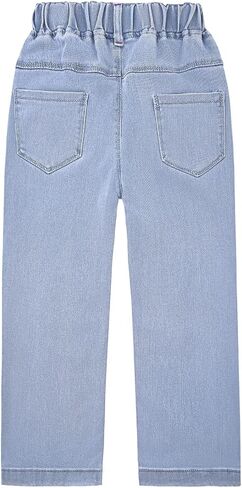 Peacolate 2-10 Years Little&Big Girls Embroidery Super Stretchy Jeans Denim Leggings in Kuwait