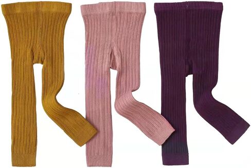3 Pack Girls Toddler Baby Basic Ribbed Sweater and Leggings Footless Tights Kids Little Girls Dress Bottom Top Pants in Saudi Arabia