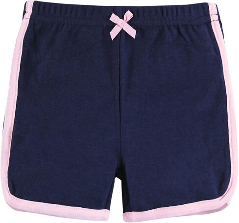 Hudson Baby Unisex Baby and Toddler Shorts Bottoms 4-Pack, Pink Navy, 5 Toddler in Kuwait