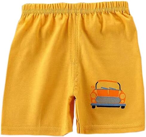 Toddler Baby Boy Shorts 3-Pack Cotton Elastic Waist Breathable Dinosaur Clothes Sizes 9M-5T Kids Comfortable Playwear in Saudi Arabia