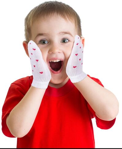 SATINIOR 3 Pairs Toddler Magic Stretch Mittens Little Girls Knit Mitten Baby Boys Soft Winter Knitted Gloves in Saudi Arabia