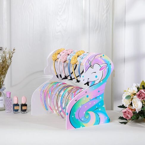 FIOBEE Girls Headband Holder Organizer Unicorn Headband Storage Hair Accessories Organizer Hairband Display Stand Home Room Decors for Kids in Saudi Arabia