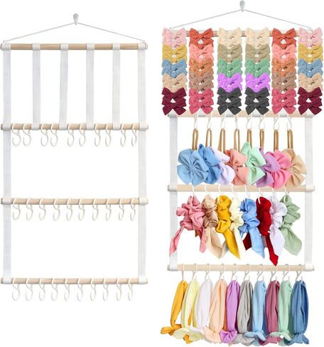 ALinmo Headband Holder Hair Bows Organizer for Girls, Baby Headbands Hair Accessories Organizer Storage Wall Hanging Decor for Toddler Girls Room in Saudi Arabia