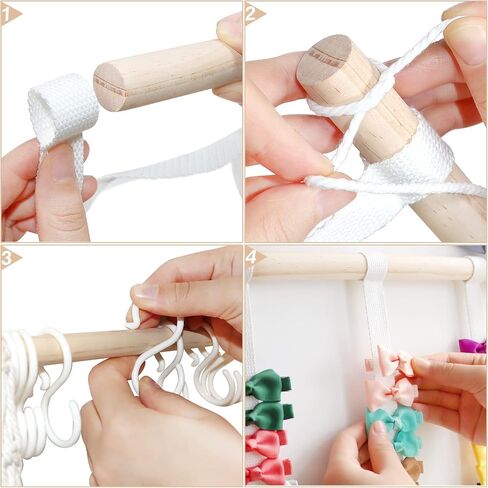 ALinmo Headband Holder Hair Bows Organizer for Girls, Baby Headbands Hair Accessories Organizer Storage Wall Hanging Decor for Toddler Girls Room in Saudi Arabia