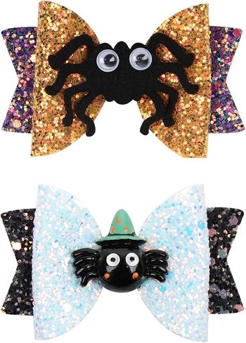 Baby Rose Halloween Headband Infant Pumpkin Hairband Bow Hair Clips (4pc clips) in Saudi Arabia