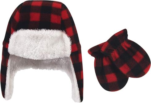 Hudson Baby Unisex Fleece Trapper Hat and Mitten Set in Kuwait